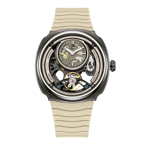 Daniel Gorman DG8127 Mens Mechanical Watch 43mm Matte Silver Automatic Luminous Dial Silicone 5ATM - Image 1