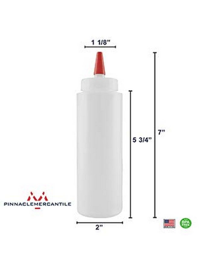 Pinnacle Mercantile - Pinnacle Mercantile 12 Pack Condiment Squeeze Bottles 8-ounce Red Cap Soft Squeeze for Icing, Ketchup, Frosting, Cookie Decorating, Sauces - Image 1