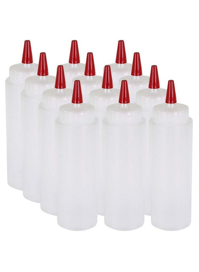 Pinnacle Mercantile - Pinnacle Mercantile 12 Pack Condiment Squeeze Bottles 8-ounce Red Cap Soft Squeeze for Icing, Ketchup, Frosting, Cookie Decorating, Sauces - Image 1