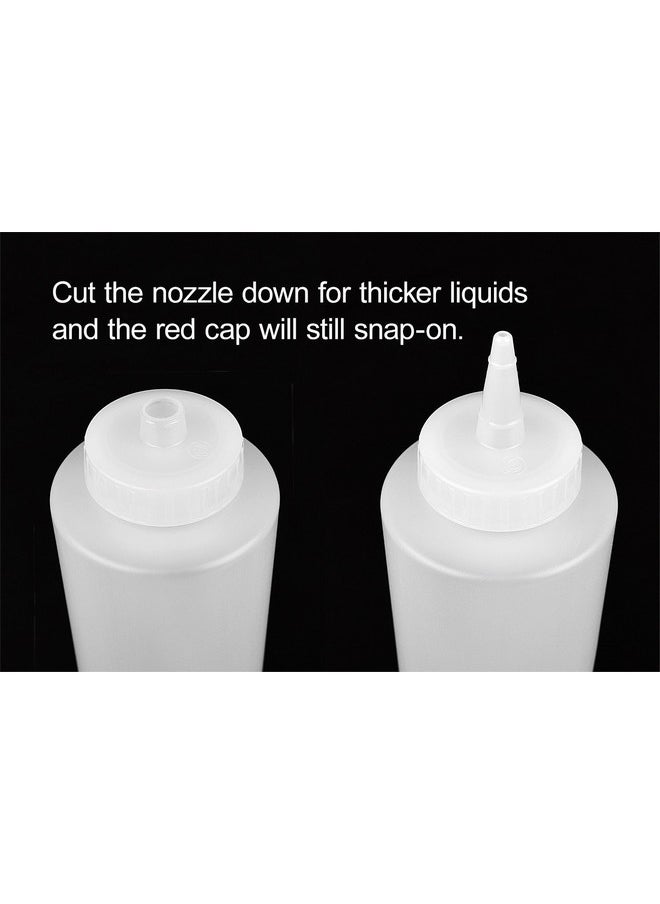 Pinnacle Mercantile - Pinnacle Mercantile 12 Pack Condiment Squeeze Bottles 8-ounce Red Cap Soft Squeeze for Icing, Ketchup, Frosting, Cookie Decorating, Sauces - Image 1