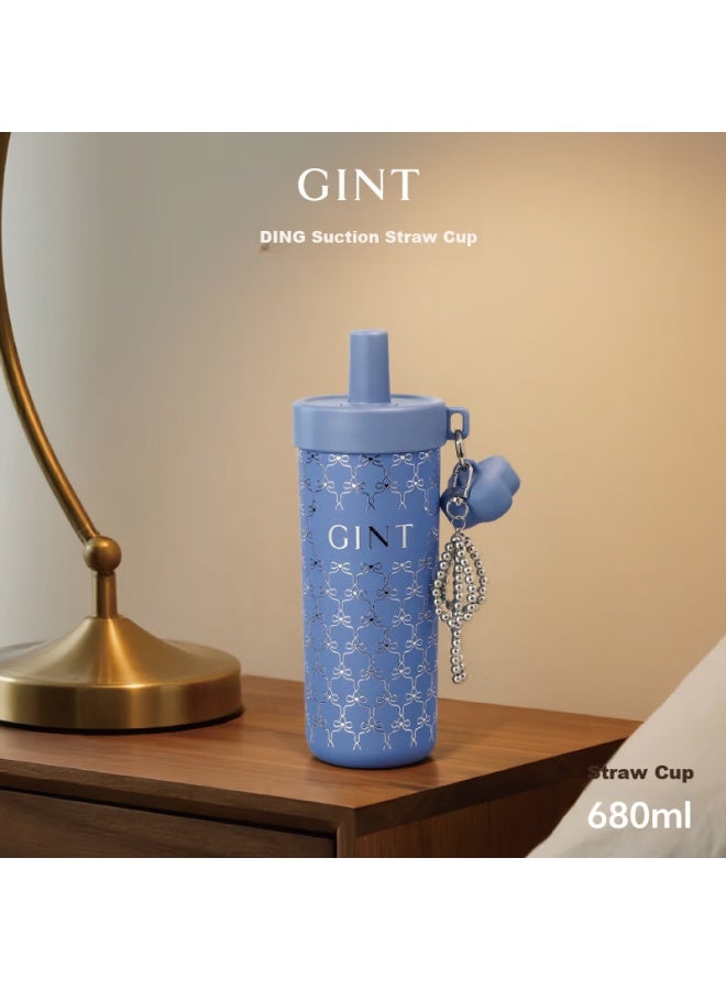 GiNT Jate Large Capacity Insulated Tumbler 316 Stainless Steel Straw Coffee Water Cup High-value Student Premium Day Gift - Image 1
