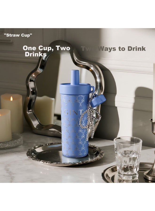 GiNT Jate Large Capacity Insulated Tumbler 316 Stainless Steel Straw Coffee Water Cup High-value Student Premium Day Gift - Image 4
