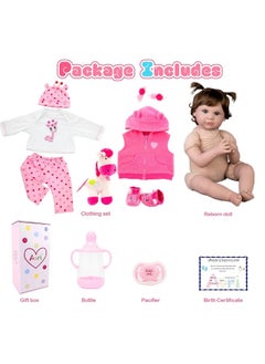 Aori Aori Lifelike Reborn Baby Dolls - Realistic Baby Doll 22 inch Newborn Girl Doll with Feeding Toy Accessories Gift Set  - Image 2