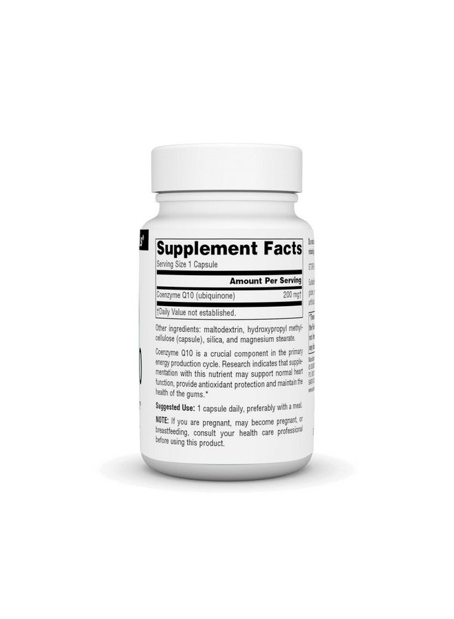 سورس ناتشورالز Source Naturals Coenzyme Q10، دعم مضاد للأكسدة* لإنتاج الطاقة، ودعم وظائف القلب، وحماية مضادة للأكسدة ولثة صحية، 200 مجم - 30 كبسولة نباتية - Image 2