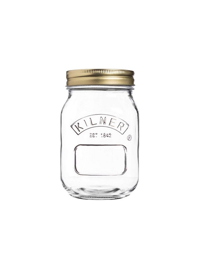Kilner Borosilicate Preservative Jar 500ml, Preserving Jars with Screw Lids for Storing and Preserving Healthy, Home Grown Foods, 100% Leak-Proof, Dishwasher Safe. - Image 1
