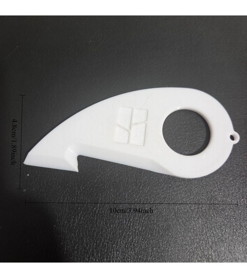Black 3D Printed Scratch Resistant Box Cutter Safety Opener Keychain Tool - Image 4