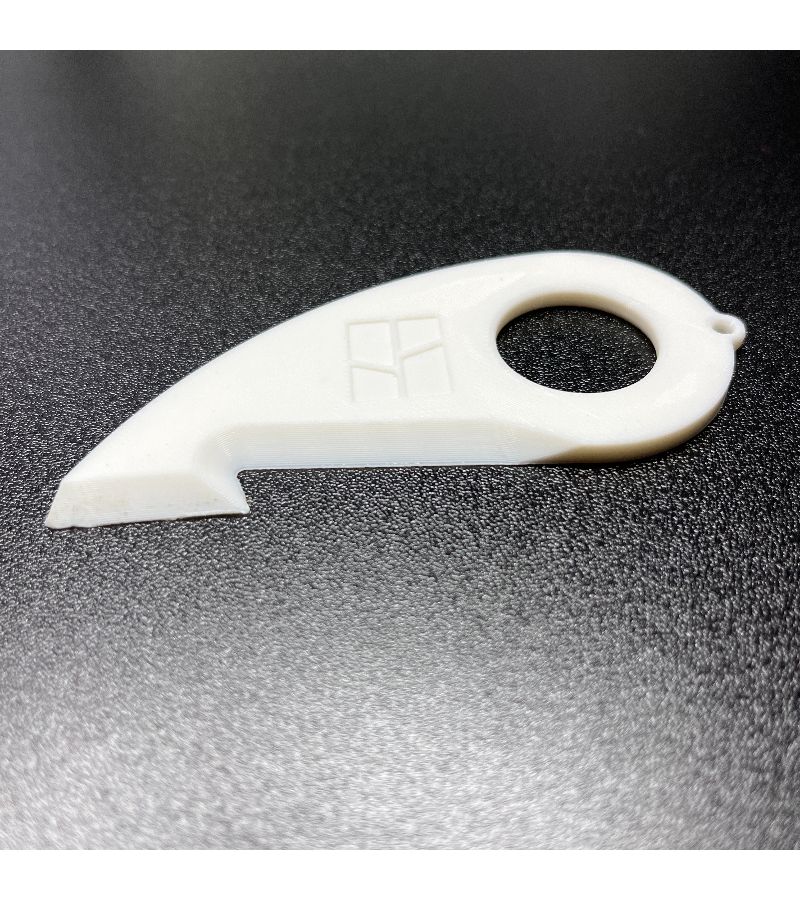 Black 3D Printed Scratch Resistant Box Cutter Safety Opener Keychain Tool - Image 5