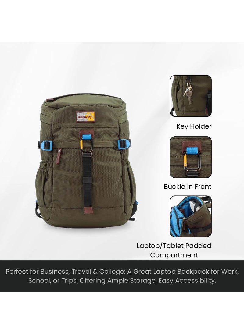 Discovery ICON 25 L Backpack Khaki Padded Laptop Backpack Durable Water Resistent Backpack Hiking Outdoor Travel Backpack For Men And Women - pzsku/ZD7F2F90A56AFD36D3181Z/45/_/1740472465/bb63a521-a8fe-49f9-baef-53a10b428c48
