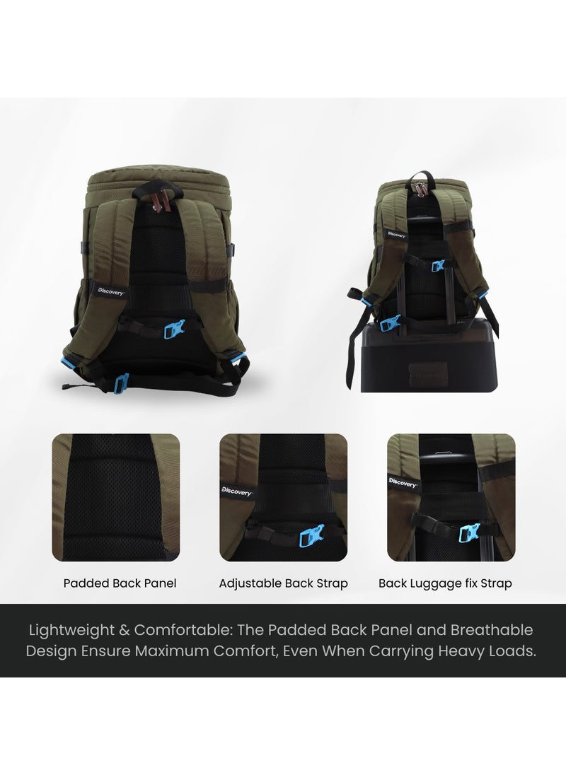 Discovery ICON 25 L Backpack Khaki Padded Laptop Backpack Durable Water Resistent Backpack Hiking Outdoor Travel Backpack For Men And Women - pzsku/ZD7F2F90A56AFD36D3181Z/45/_/1740472467/0ba6a5b6-3f20-45ee-ab1b-e03d5a1f3313