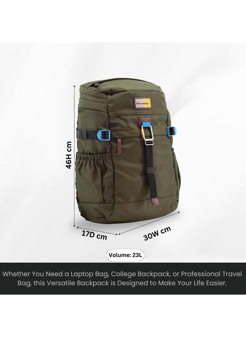 Discovery ICON 25 L Backpack Khaki Padded Laptop Backpack Durable Water Resistent Backpack Hiking Outdoor Travel Backpack For Men And Women - pzsku/ZD7F2F90A56AFD36D3181Z/45/_/1740472469/89a32775-3a1e-4420-a133-b8a83531d4c0