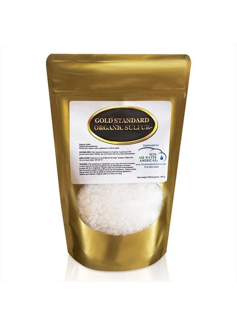 Gold Standard Organic Sulfur Crystals 1lb - 99.9% Pure MSM Crystals - Largest Granular Flakes Available - 3rd Party Tested