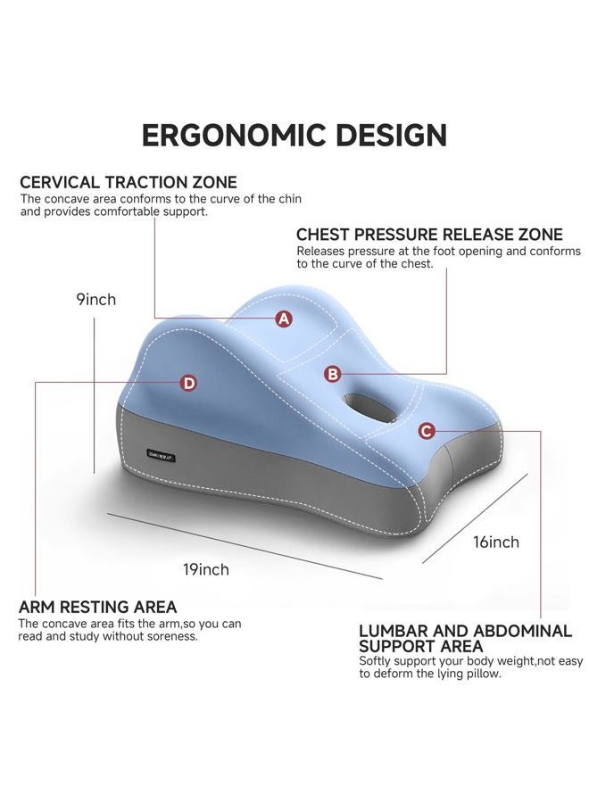 GDLKPS Adult and Teenage Bed Reading Pillow, Seated Support Cushion Sofa/Floor Seating Aid, suitable for relieving heartburn, acid reflux, back pain, and neck pain, while providing reading height support. - Image 2