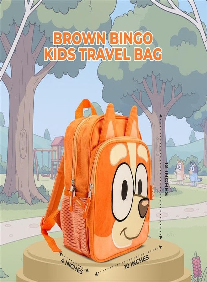 Accessory Innovations Bingo Backpack for Girls & Boys for Kindergarten & Elementary School, 12 Inch, Plush with 3D Ears & Appliques, Adjustable Straps & Padded Back, Lightweight Travel Bag for Kids - Image 3