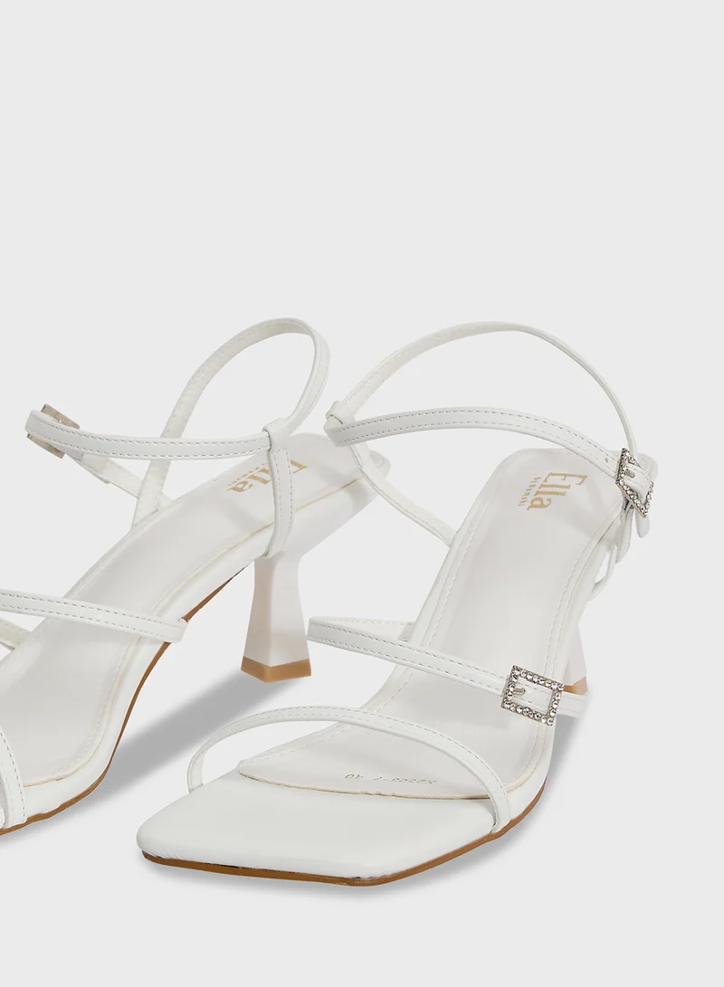 ELLA Triple Strap Heeled Sandal