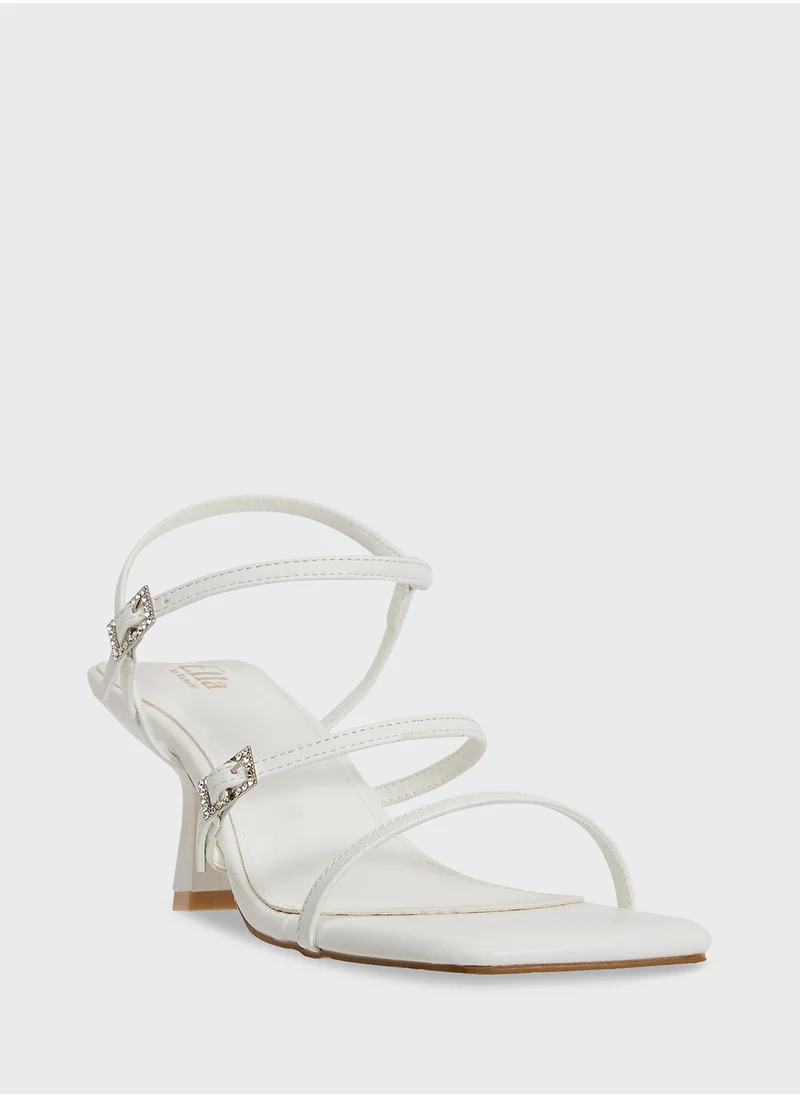 ELLA Triple Strap Heeled Sandal