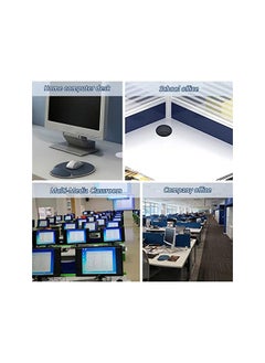 PROMASS promass 60mm 2.4-inch Desk Circular Cable Cable Ring, Desk Port Hole Cover, Computer Desk Cord Organizer for Home Office (Black, 4-Pack)  - Image 5