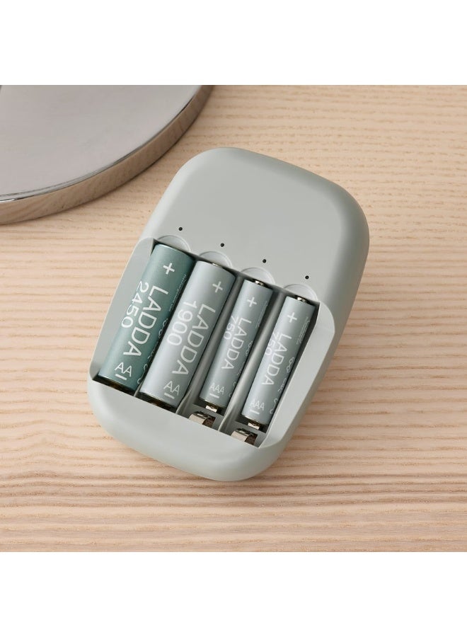 أيكيا شاحن بطارية STENKOL 4-قنوات مباشر بمقبس الحائط (AA/AAA Ni-MH) من ايكيا (IKEA) - Image 2