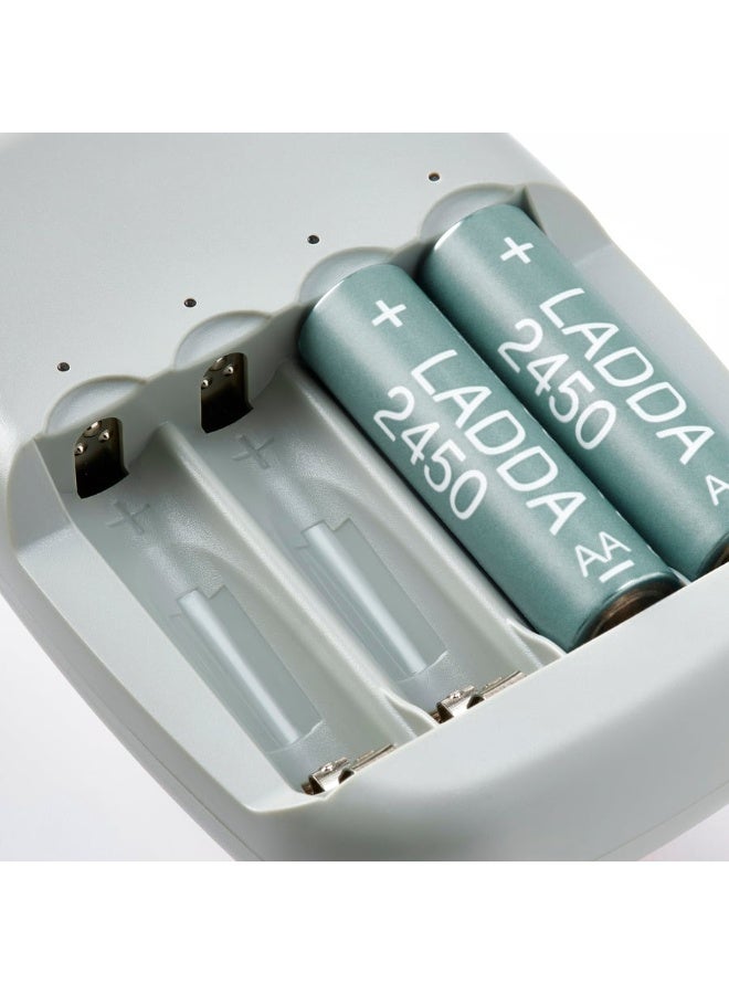 أيكيا شاحن بطارية STENKOL 4-قنوات مباشر بمقبس الحائط (AA/AAA Ni-MH) من ايكيا (IKEA) - Image 4