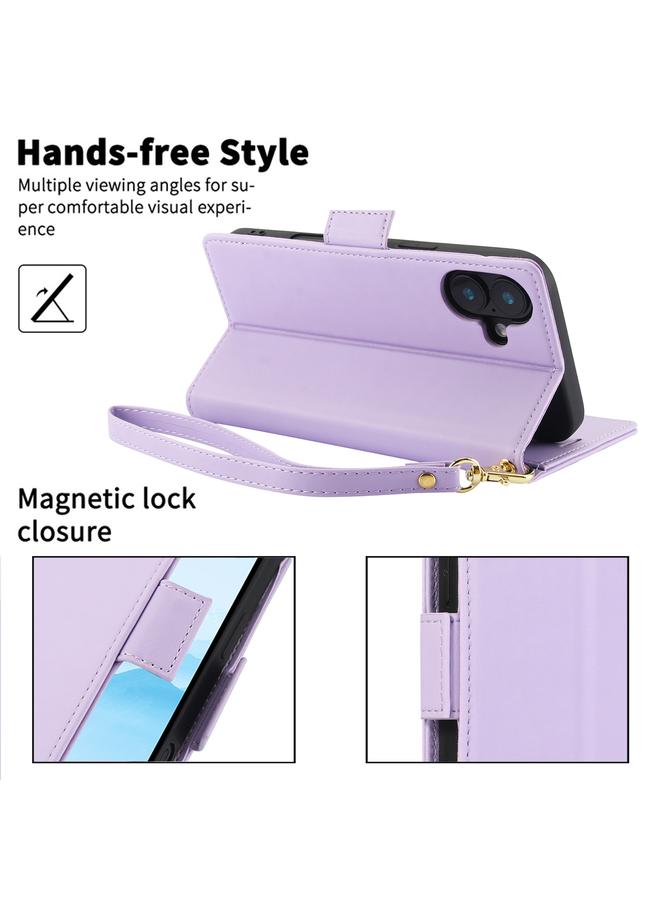 S-TOP Case For iPhone 16 Plus Side Buckle RFID Anti-theft Leather Phone Case - Image 4