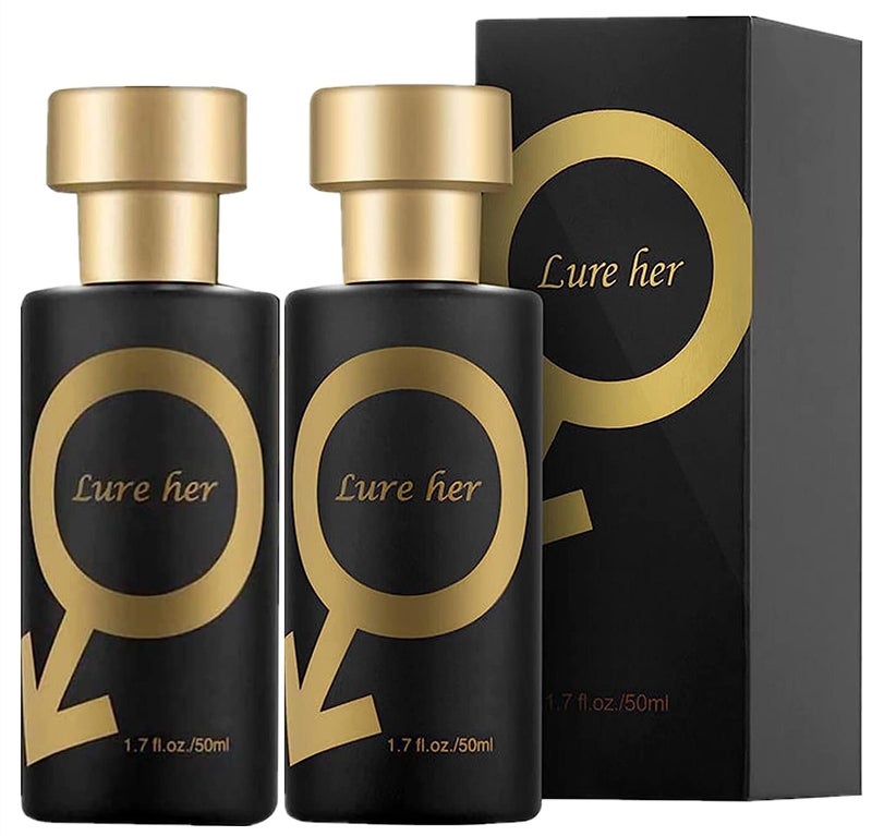 klarako Lure Her Perfume for Men - 2023 New Upgrade Golden Pheroman Cologne for Men Attract Women Gifts for Men (#2pcs) - Image 1