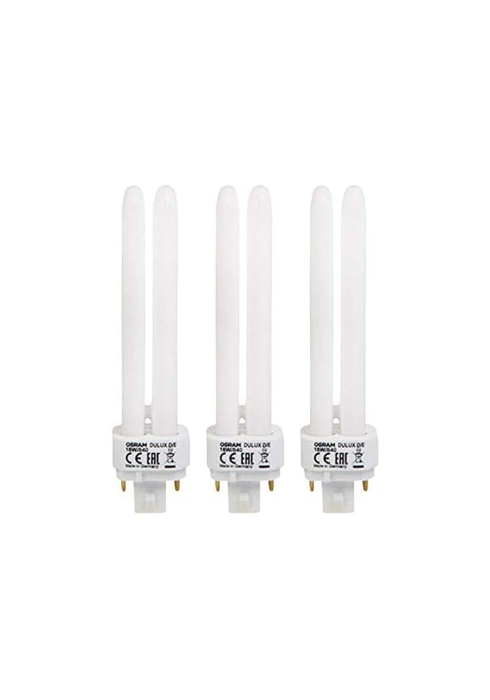OSRAM OsRAM Home Decorative And Durable 18 Watts 4 Pin Day Light Cfl Bulb (Pack Of 3) - White - Image 2