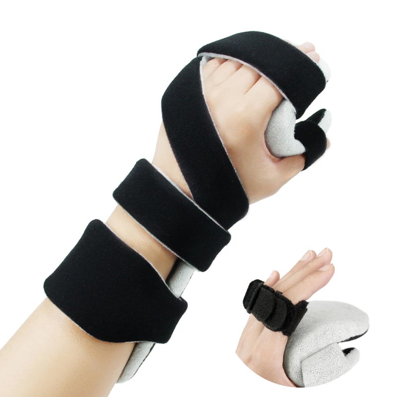 Soft Functional Resting Hand Splint with Finger SeparatorStroke Hand Brace By Restorative MedicalWrist Brace For Carpal TunnelImmobilizer Muscle Atrophy Rehabilitation LeftLarge