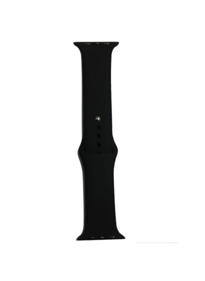 Generic - Vibrant Vibe Bracelet Sports Soft Silicone Watch Band Apple Watch Series Nike+ Sports Edition 44/45mm - Black - Image 1