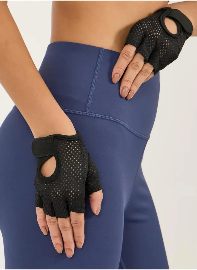 Styli Breathable Peep Silicon Grip Cross Training Gloves