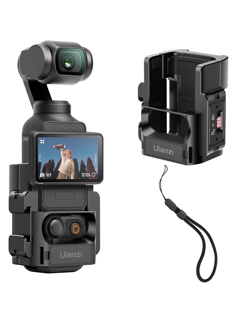 يولانزي اولانزي ملحق محول تمديد PK-06 لدي جيه اي اوسمو بوكيت 3، حامل معدني من الالومنيوم مع فتحات برغي 1/4 انش، واجهة كاميرا اكشن، دي جيه اي اوسمو بوكيت 3 ملحقات سريعة الفك - Image 1