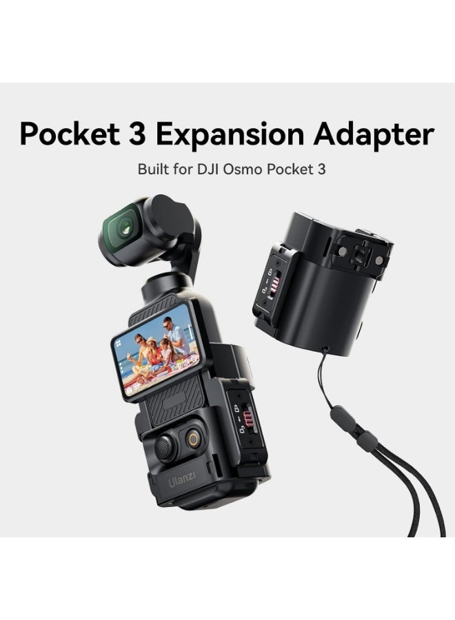 يولانزي اولانزي ملحق محول تمديد PK-06 لدي جيه اي اوسمو بوكيت 3، حامل معدني من الالومنيوم مع فتحات برغي 1/4 انش، واجهة كاميرا اكشن، دي جيه اي اوسمو بوكيت 3 ملحقات سريعة الفك - Image 2