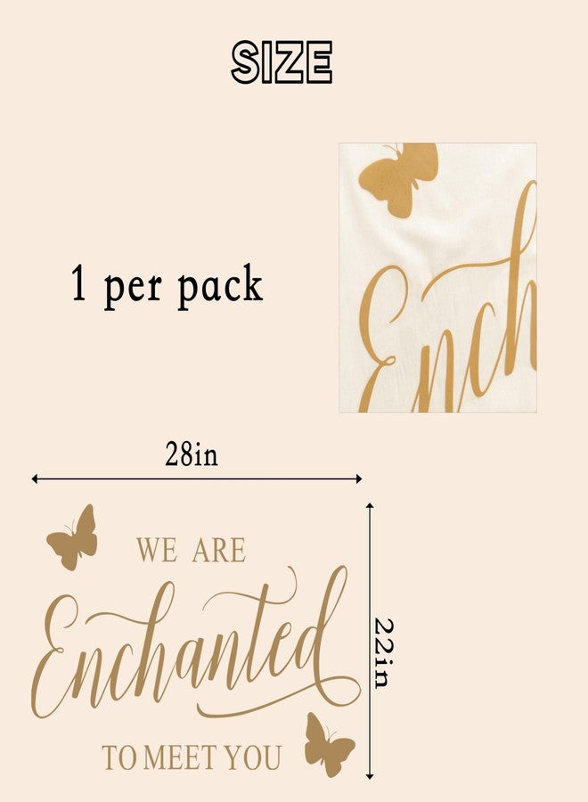 Capiont We are Enchanted to Meet You Wall Decal - Butterfly Baby Shower Decorations,Enchanted to Meet You Sign Gender Reveal Party Decor Balloon Arch Backdrop Wall Sticker (Butterfly Enchanted) - Image 3