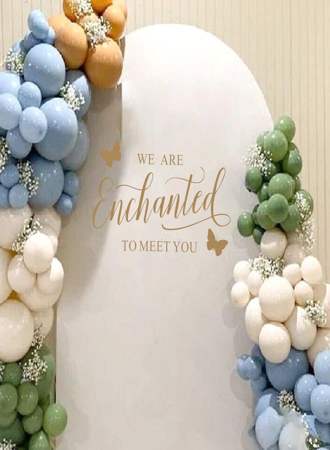 Capiont We are Enchanted to Meet You Wall Decal - Butterfly Baby Shower Decorations,Enchanted to Meet You Sign Gender Reveal Party Decor Balloon Arch Backdrop Wall Sticker (Butterfly Enchanted) - Image 2