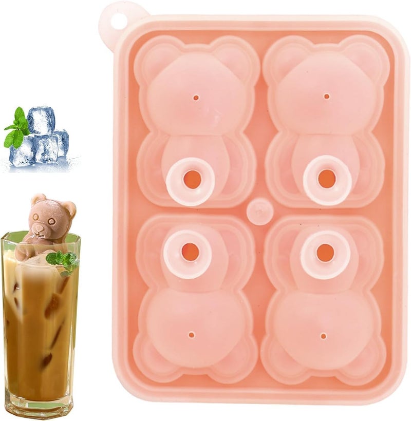 MVM Enterprise Teddy Bear Ice Cube Molds Teddy Bear Ice Cubes Silicone Ice Cubes Ice Cream Ice Box Molds for home kitchen Perfect for Whiskey Cocktails Party Drink DIY Cake Dcor Candy Ice Cube1 pcs - Image 2