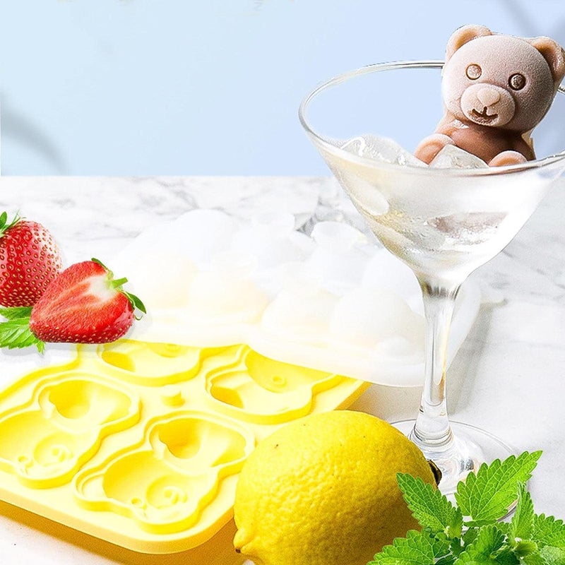 MVM Enterprise Teddy Bear Ice Cube Molds Teddy Bear Ice Cubes Silicone Ice Cubes Ice Cream Ice Box Molds for home kitchen Perfect for Whiskey Cocktails Party Drink DIY Cake Dcor Candy Ice Cube1 pcs - Image 5