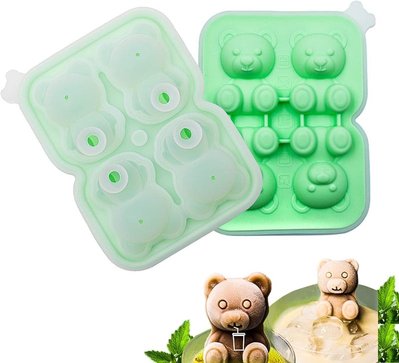 MVM Enterprise Teddy Bear Ice Cube Molds Teddy Bear Ice Cubes Silicone Ice Cubes Ice Cream Ice Box Molds for home kitchen Perfect for Whiskey Cocktails Party Drink DIY Cake Dcor Candy Ice Cube1 pcs - Image 3