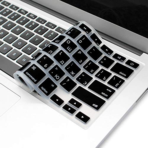 WYGCH Russian Language Silicone Keyboard Cover Skin for MacBook Pro 13 inch 15 inch 17 inch(with or w/Out Retina Display) Silicone Skin for iMac and Air 13", USA Version Russian/English Cyrillic - Image 4