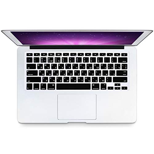WYGCH Russian Language Silicone Keyboard Cover Skin for MacBook Pro 13 inch 15 inch 17 inch(with or w/Out Retina Display) Silicone Skin for iMac and Air 13", USA Version Russian/English Cyrillic - Image 2