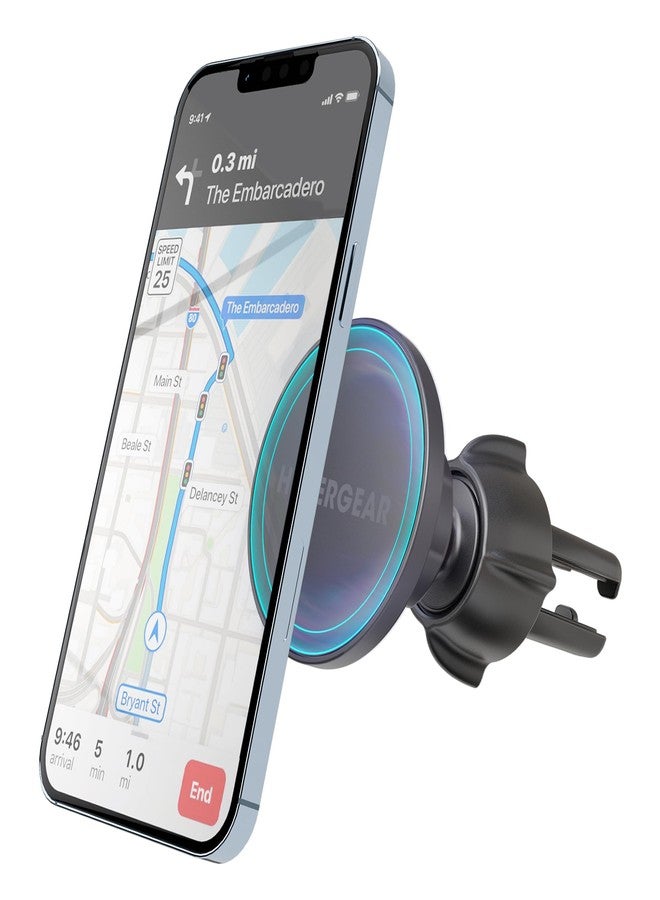 HyperGear MagSafe Magnetic Phone Holder Car Phone Holder Mount for Air Vent, Cellphone Holders Car Magnet Stand, Auto Magnetic Mount, Hands-Free Universal Holders w/Adapter Ring for iPhone, Android - Image 1