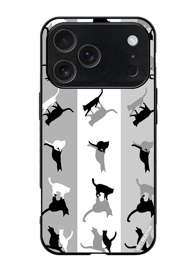 Protective Case Cover For Apple iPhone 17 Pro Max Cats Spook Design Multicolour