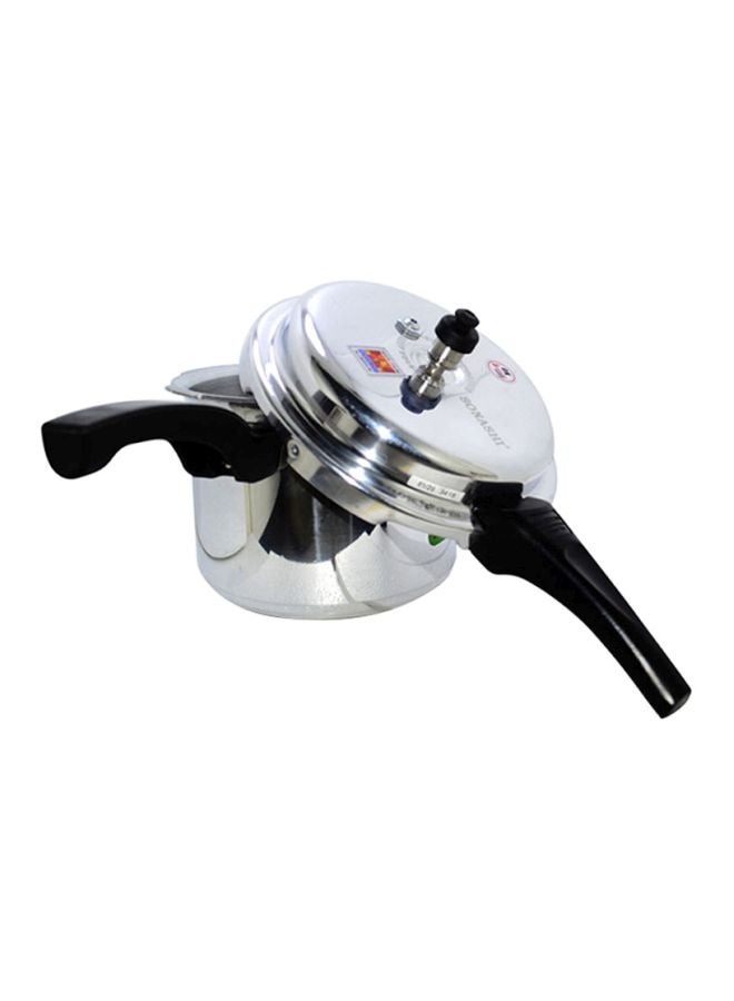 SONASHI AntiSpill Pressure Cooker 5L with Strong Aluminum Body  Extra Strong Lugs with Anti Spill Lid  Heavy Base  Can be used on Gas Stove And Induction Stove Silver/Black 5 Liters SPC-150 Silver/Black 5Liters - Image 5