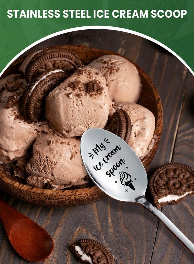 Levaukiem Funny My Ice Cream Spoon, Stainless Steel Dessert Coffee Scoop Cheese Spoon, for Ice Cream Lovers, Men, Women, Friends Birthday Valentine's Day Christmas Gifts - Image 2