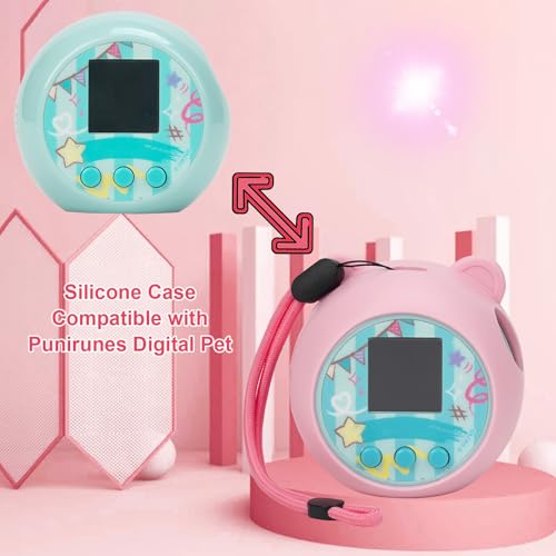 YouKnow Silicone Case Compatible with Punirunes Interactive Digital Toy, Protective Skin Sleeve for Punirunes Virtual Electronic Pets Accessories (Case Only) (Pink) - Image 4