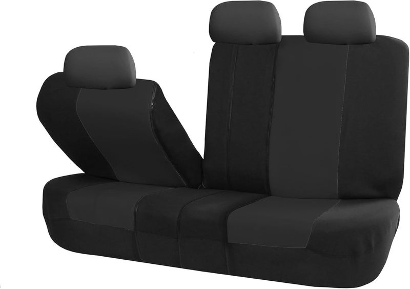 FH Group FB051BLACK013 Black Universal Split Bench Seat Cover (Allow Right and left 40/60 Split, 50/50 Split Fit Most of Vehicle) - Image 3