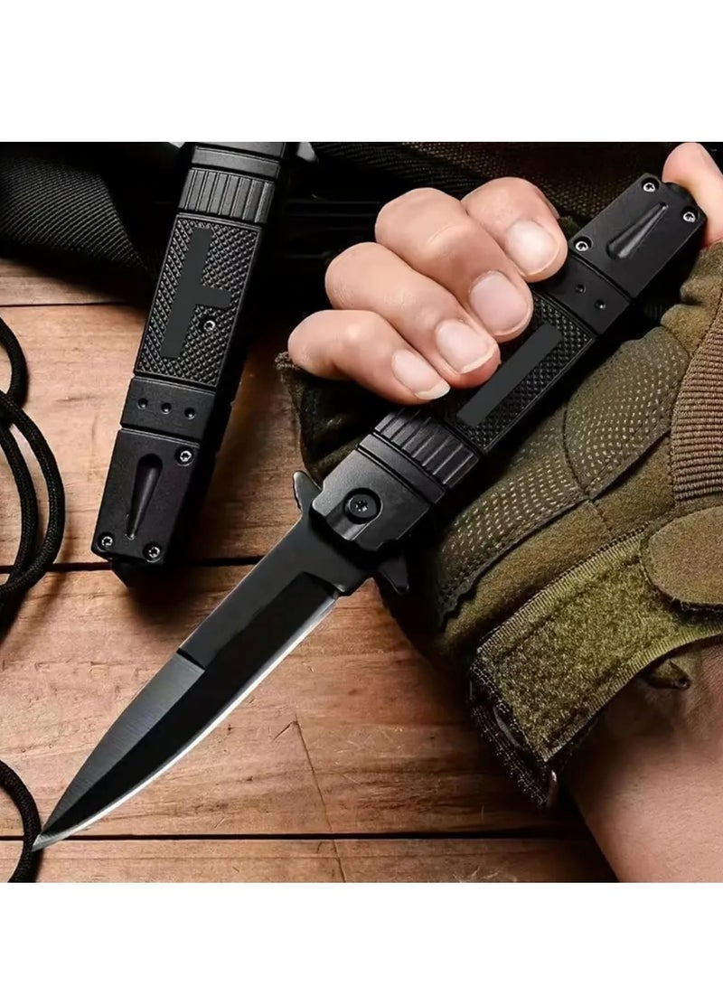 Laravel Multifunctional Stainless Steel Folding Knife All-Steel Portable Outdoor Folding Knife Outdoor Camping Fruit Knife - Image 1