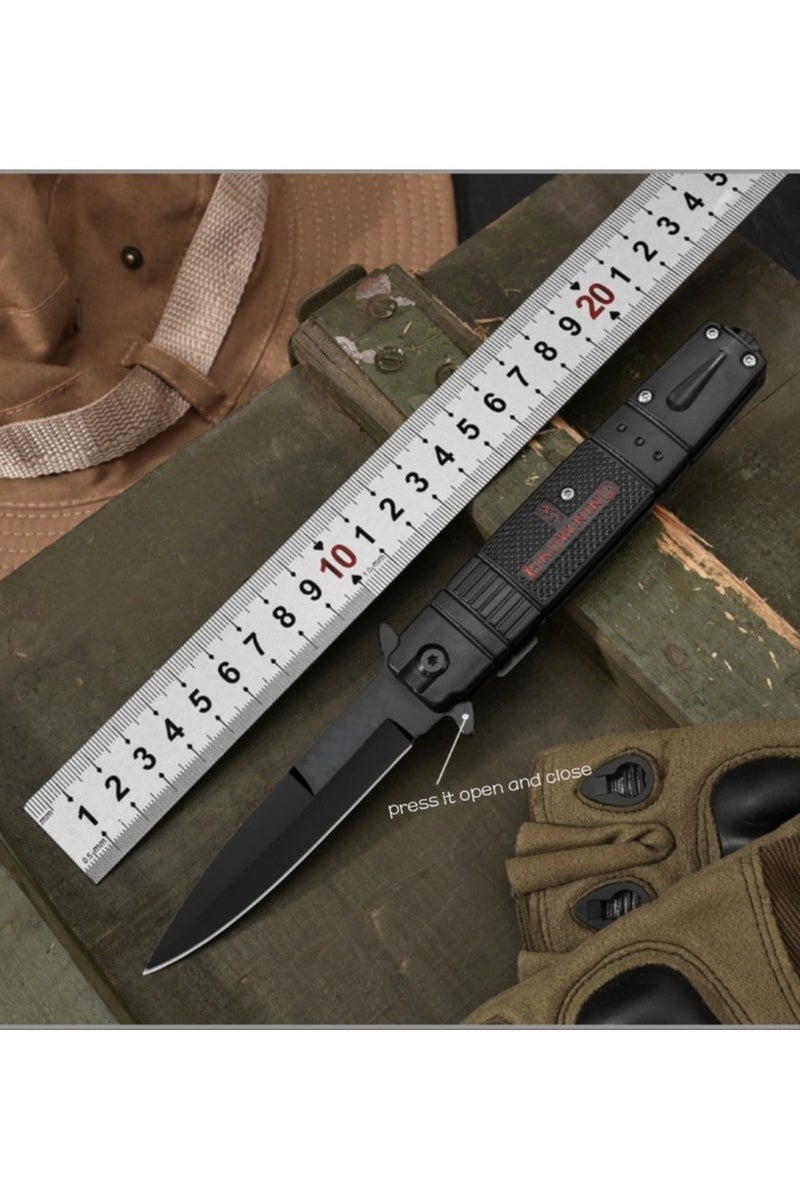 Laravel Multifunctional Stainless Steel Folding Knife All-Steel Portable Outdoor Folding Knife Outdoor Camping Fruit Knife - Image 5