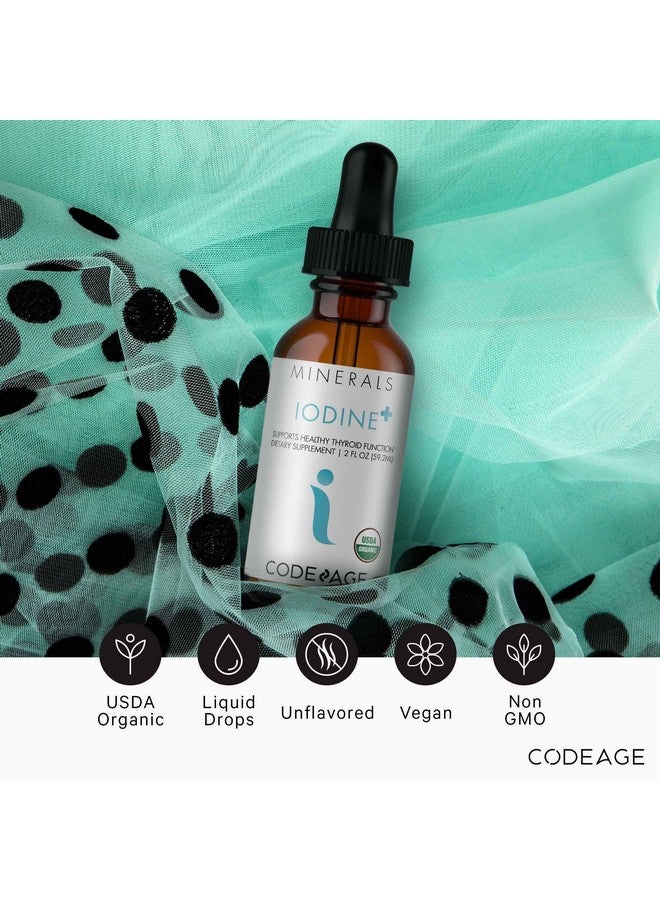 Codeage Usda Organic Iodine Drops 250 Mcg 1+ Year Supply Liquid Iodine Supplement Iodine Drops Solution Pure Clear Iodine Vegan Iodine Liquid Drop 2 Fl Oz - Image 4