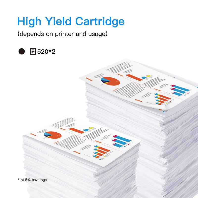 LxTek Remanufactured Ink Cartridge Replacement for HP 56 Ink to use with Deskjet 5850 5650 5150, Photosmart 7150 7260 7350 7960, PSC 2510 Printer (2 Black) - Image 3