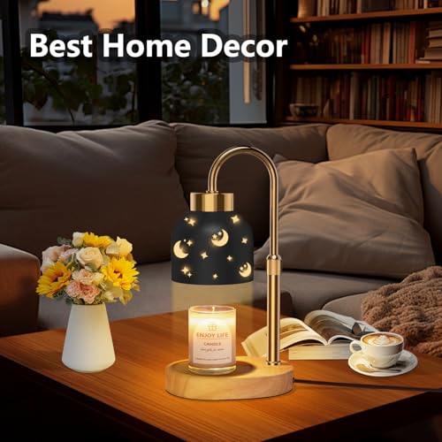 seenlast Candle Warmer Lamp with 2 Bulbs, with Dimmer Adjustable Height,Mothers Day Gifts,Vintage Home Decor,2/4/8H Timer - Image 5