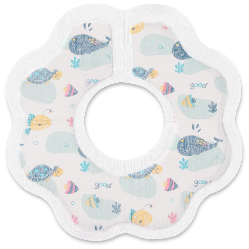 KIIS Disposable Baby Bibs for Baby Boys and Girls - Mess-Free Feeding, Ultra-Soft and Absorbent (20 PCS)(Ocean) - Image 1