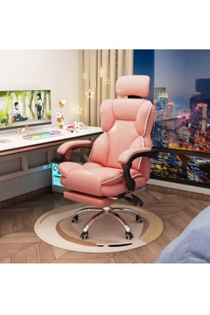 Generic Gaming Office Chair High Back Ergonomic Desk Computer Chair with Lumbar Support Retractable Footrest Adjustable Swivel and Arm-Rest  - Image 1